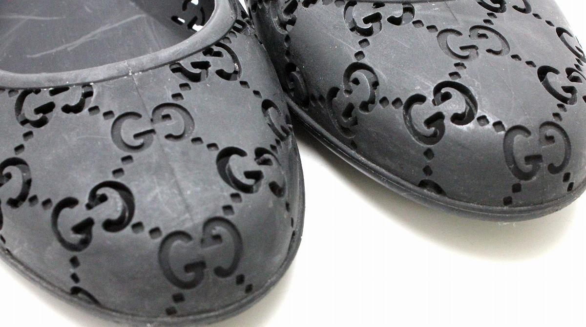 楽天市場】【靴】GUCCI グッチ パンプス ラバー フラットシューズ