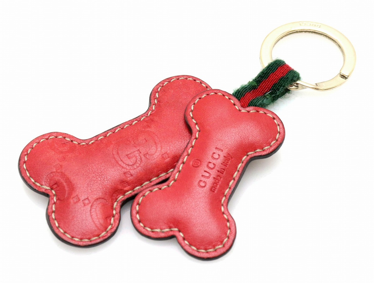 楽天市場】GUCCI グッチ グッチシマ シェリー ボーン型チャーム レザー