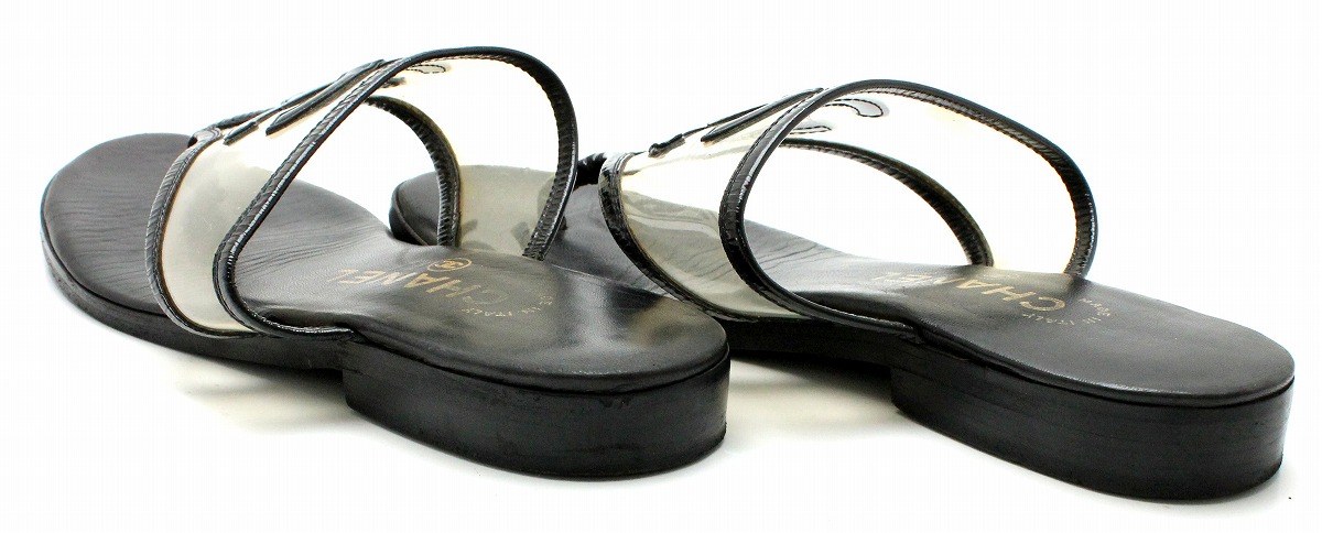 楽天市場】【靴】CHANEL シャネル トング サンダル ココマーク レザー