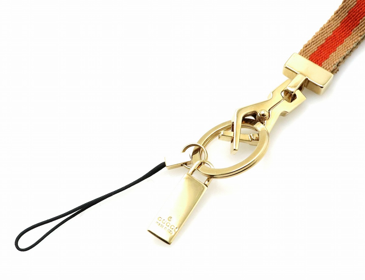 楽天市場】【未使用品】GUCCI グッチ ウェブライン ネックストラップ