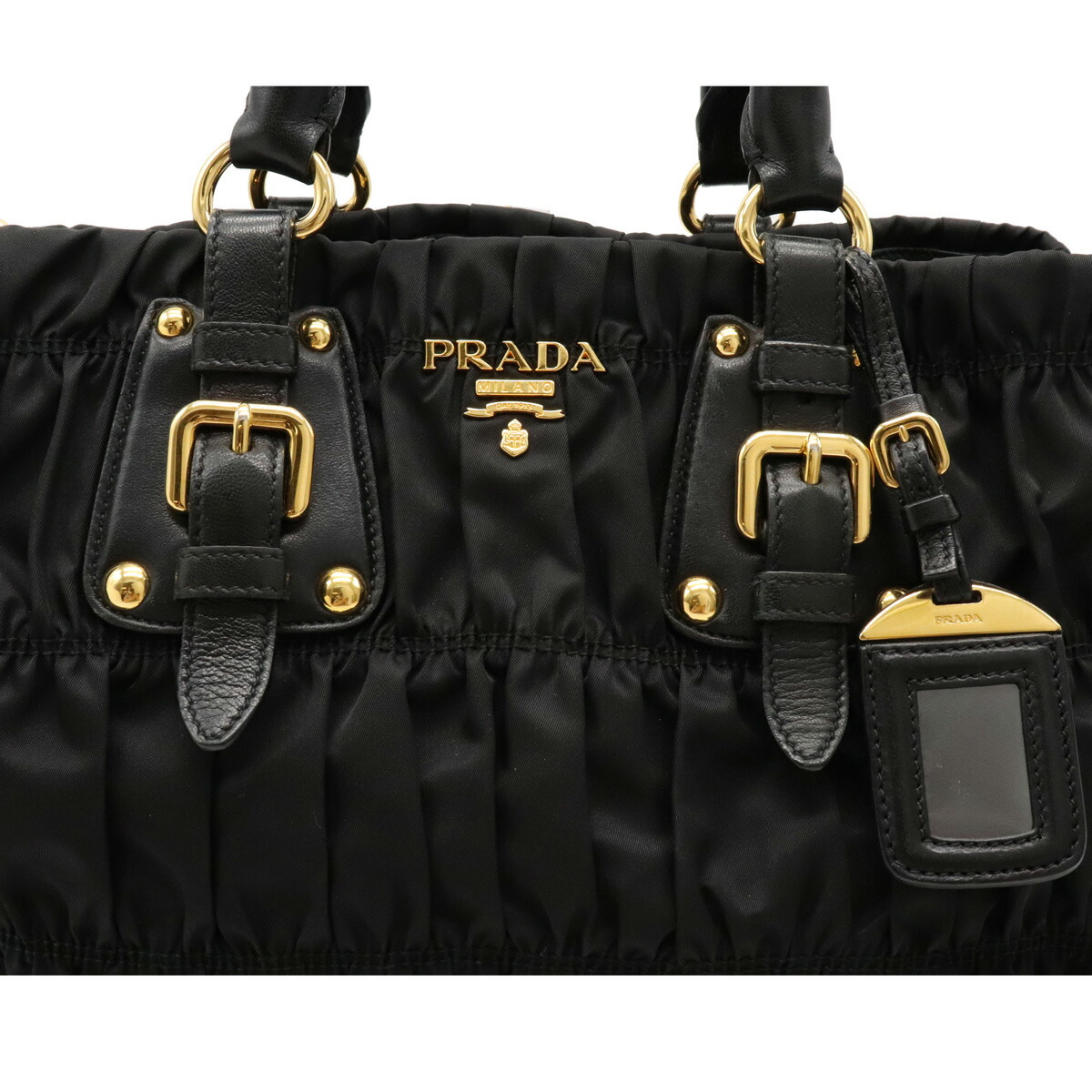 楽天市場】【バッグ】PRADA プラダ ギャザー ハンドバッグ 2WAY