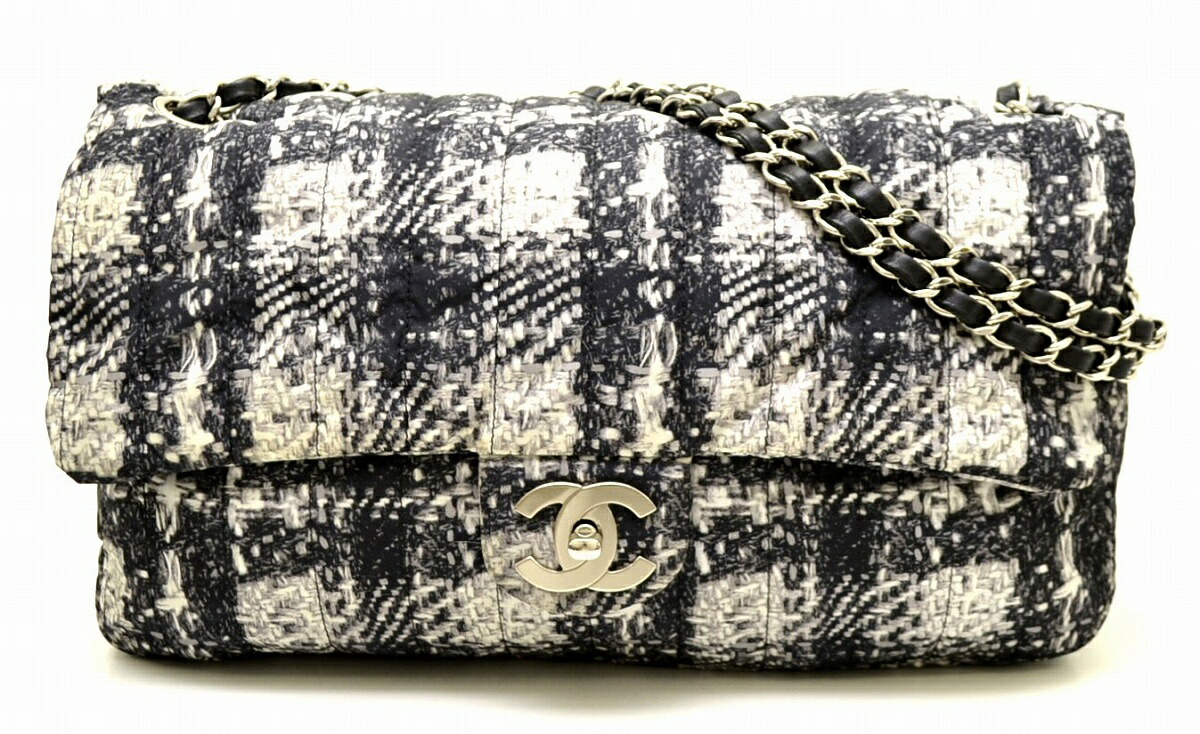 楽天市場】【バッグ】CHANEL シャネル ツイード風プリント チェーン