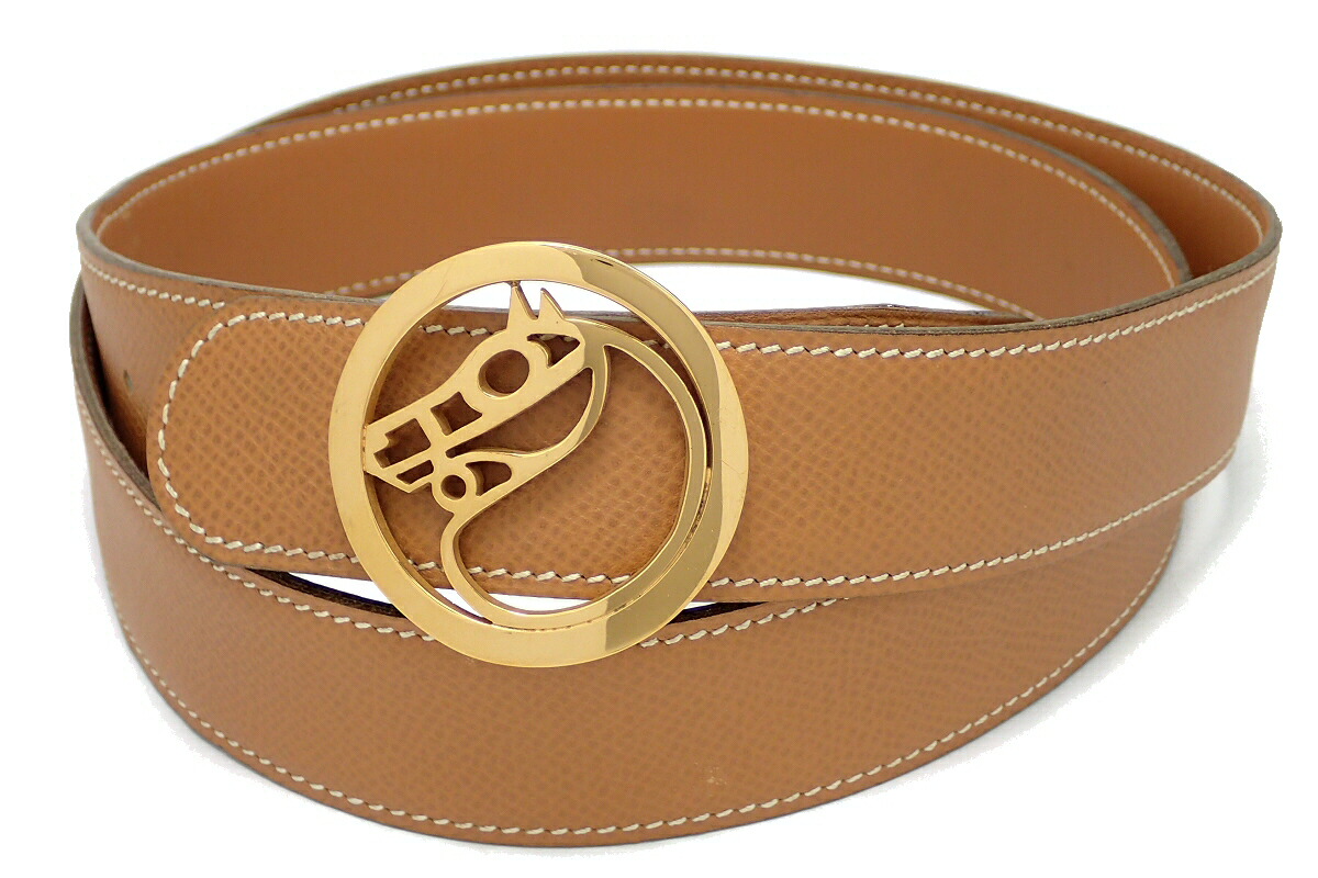 楽天市場】HERMES エルメス 馬バックル 馬 ホース クシュベル ゴールド