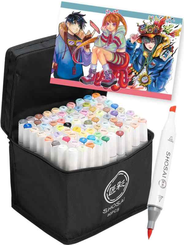 楽天市場】匠彩 イラストマーカー 【プロ絵師監修72色80本マーカーペン