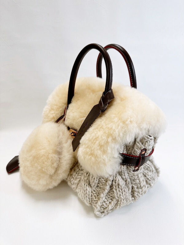 楽天市場】muku ムクLUXE No.L-694ムートン＆ケーブル編みバッグ(S