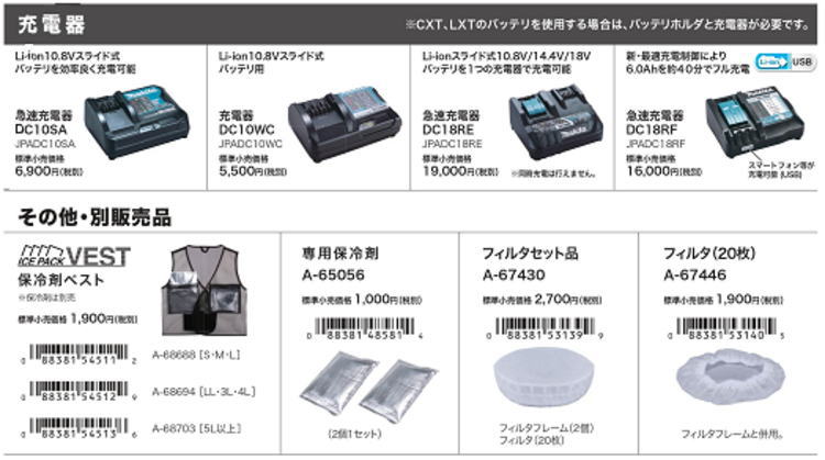 楽天市場】【送料込み】充電式スマートファンベスト マキタ(MAKITA