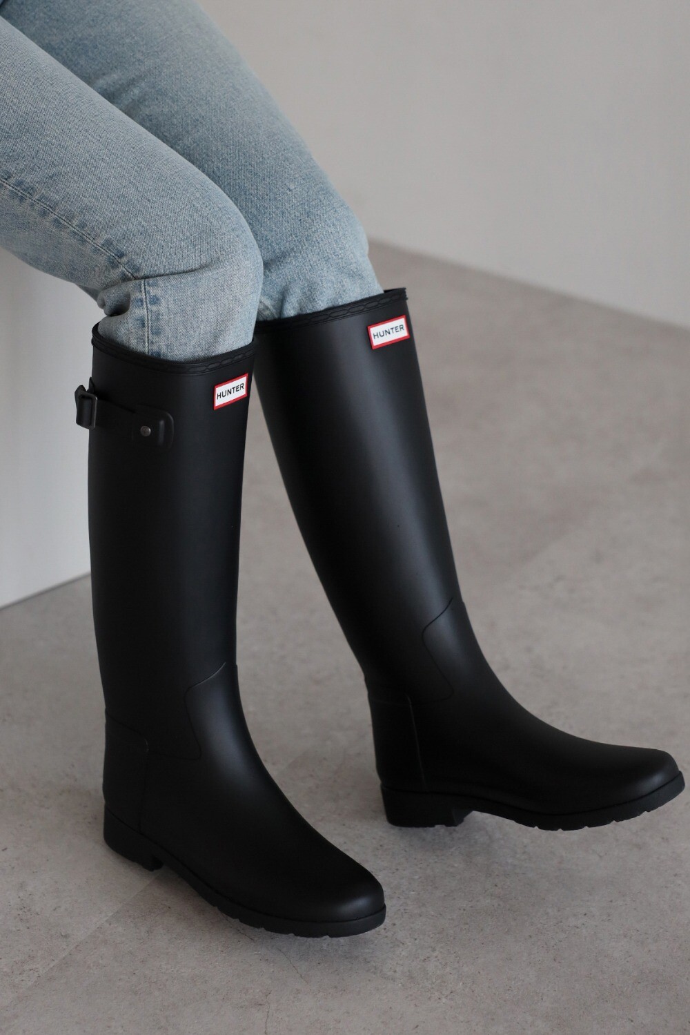 楽天市場】ハンター トール HUNTER レインブーツ レディース 黒