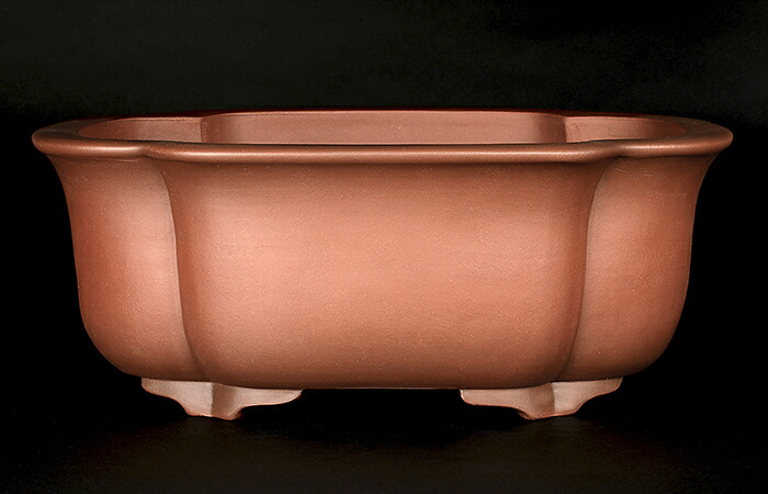 楽天市場】盆栽鉢 紫泥外縁木瓜式鉢 植木鉢 中国鉢 張氏製陶 落款あり