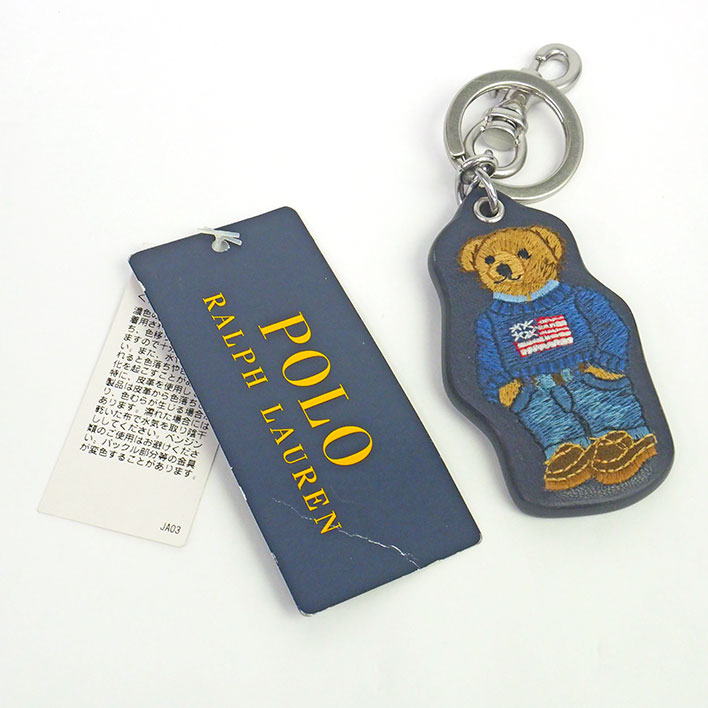 楽天市場】【美品】ラルフローレン Polo ベア レザー キー フォブ
