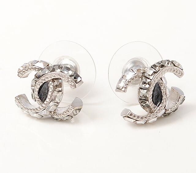 楽天市場】シャネル ピアス CHANEL CCロゴ シルバー スクエア/ライン