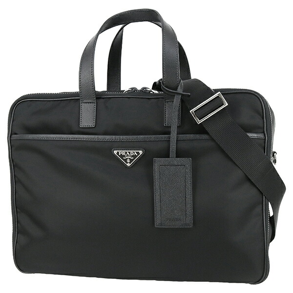 楽天市場】【超美品】 プラダ ビジネスバッグ ナイロン サフィアーノ