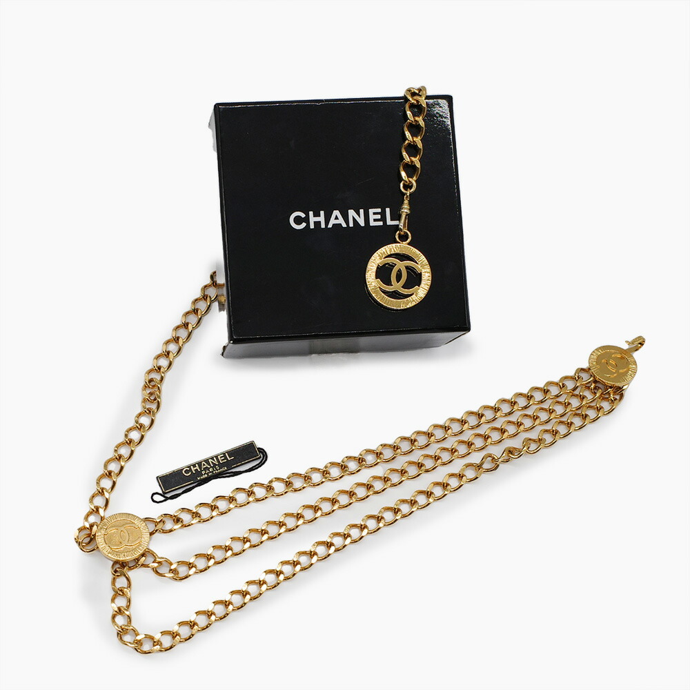 楽天市場】美品 CHANEL シャネル チェーンベルト ココマーク 1984