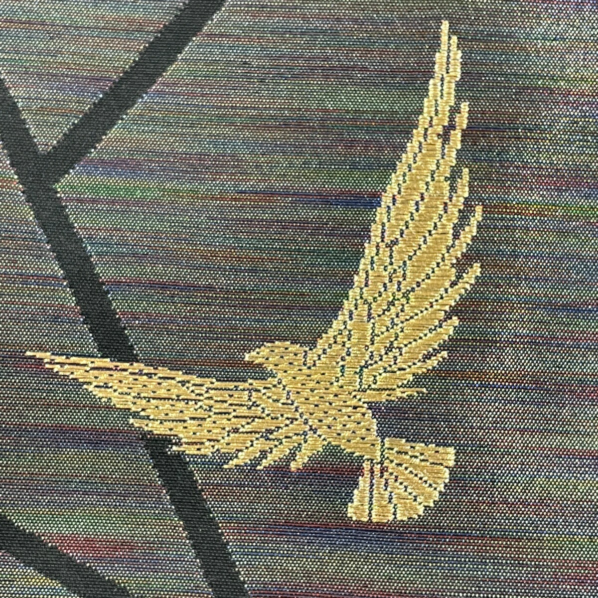 楽天市場】袋帯 美品 秀品 斉藤三才 落款あり 三才鳥 麻の葉 金糸 紫