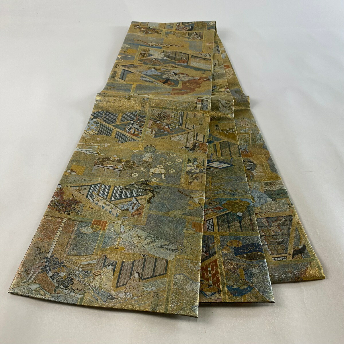 楽天市場】袋帯 美品 名品 落款あり 徳川美術館秘蔵 紫式部源氏物語