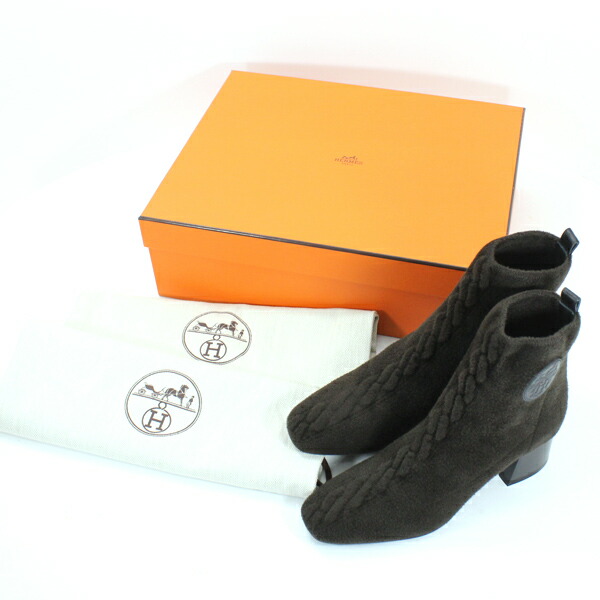 楽天市場】エルメス ショート ブーツ ヴォルヴェール 60 ブラウン