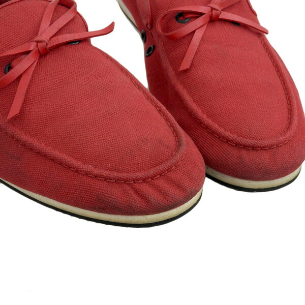 楽天市場】エルメス HERMES キャンバス デッキシューズ メンズ 赤