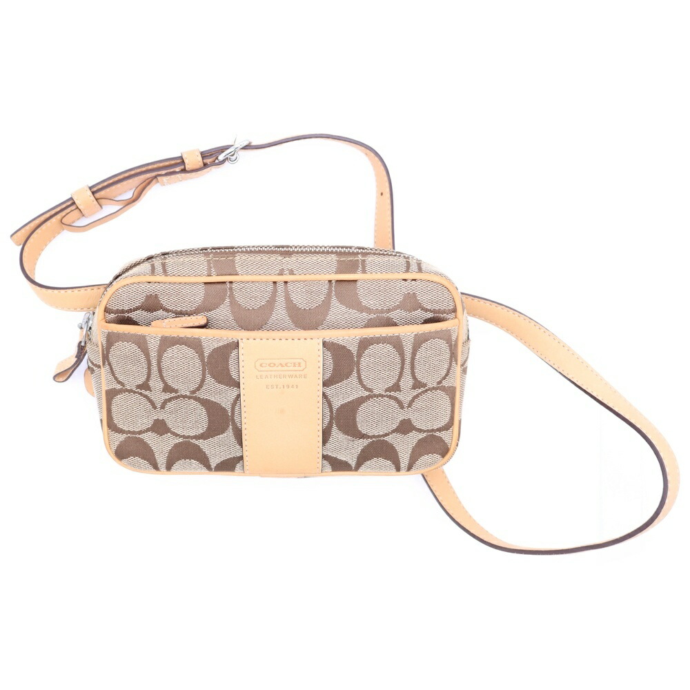 楽天市場】COACH レザー バッグ（カラーベージュ）（ボディバッグ