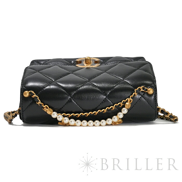 楽天市場】シャネル ミニ フラップ バッグ シャイニー ラムスキン