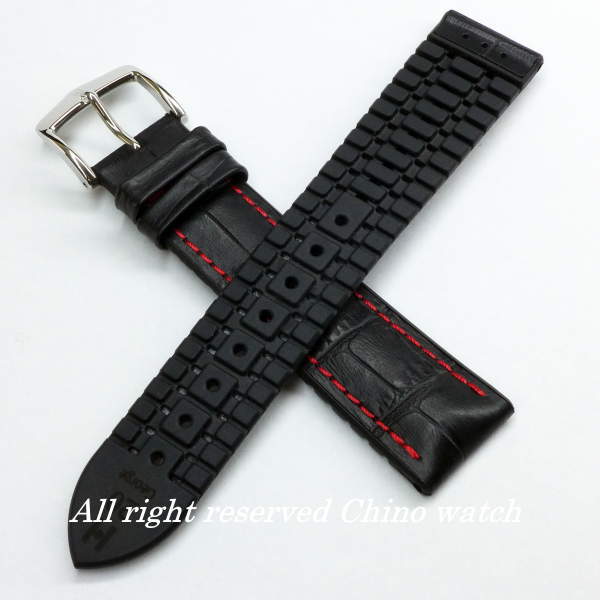 楽天市場】ヒルシュ 腕時計ベルト HIRSCH ジョージ ブラック（赤