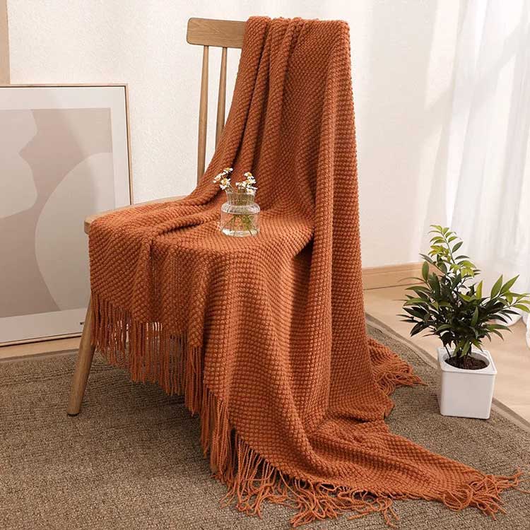 楽天市場】ブランケット ひざ掛け 大判 130*170cm 北欧 ポンチョ