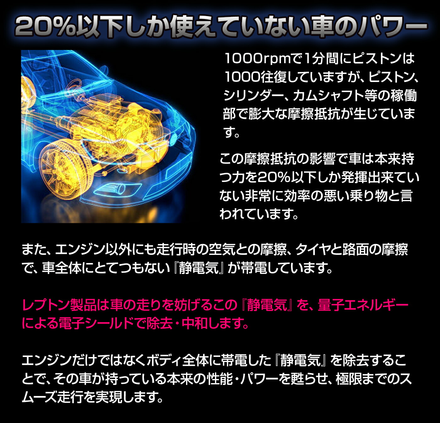 楽天市場】燃費向上グッズ レプトンパワーリアクター 車 トルクアップ