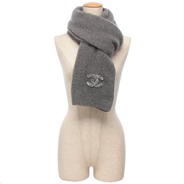 楽天市場】シャネル マフラー ストール CCマーク ココマーク グレー