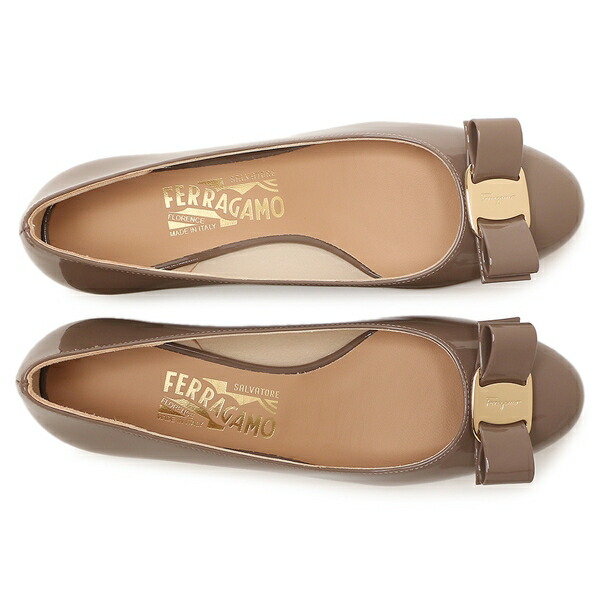 楽天市場】フェラガモ パンプス ヴァラ ブラウン レディース Salvatore