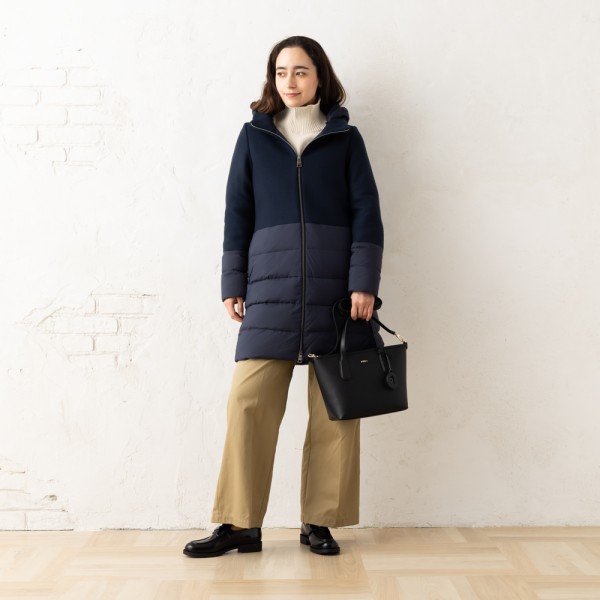 楽天市場】ヘルノ ダウンジャケット コート ネイビー レディース HERNO