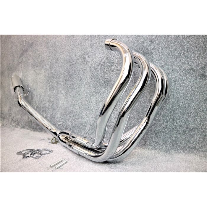 楽天市場】ZRX400 DJガニマタ 6分割 マフラー メッキ ＋