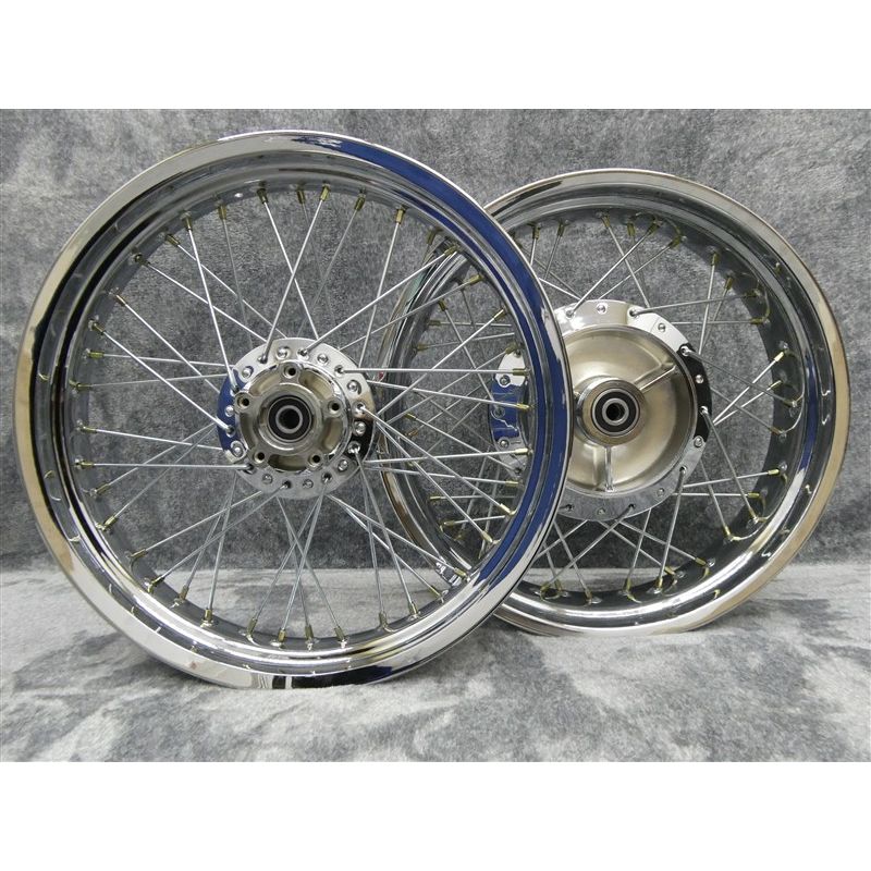 楽天市場】ゼファー750 スポークホイール メッキ 前18インチ 後18