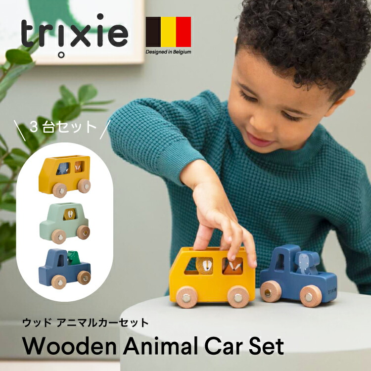 楽天市場】車 木のおもちゃ ウッドトイ くるま セット 押し車 乗り物