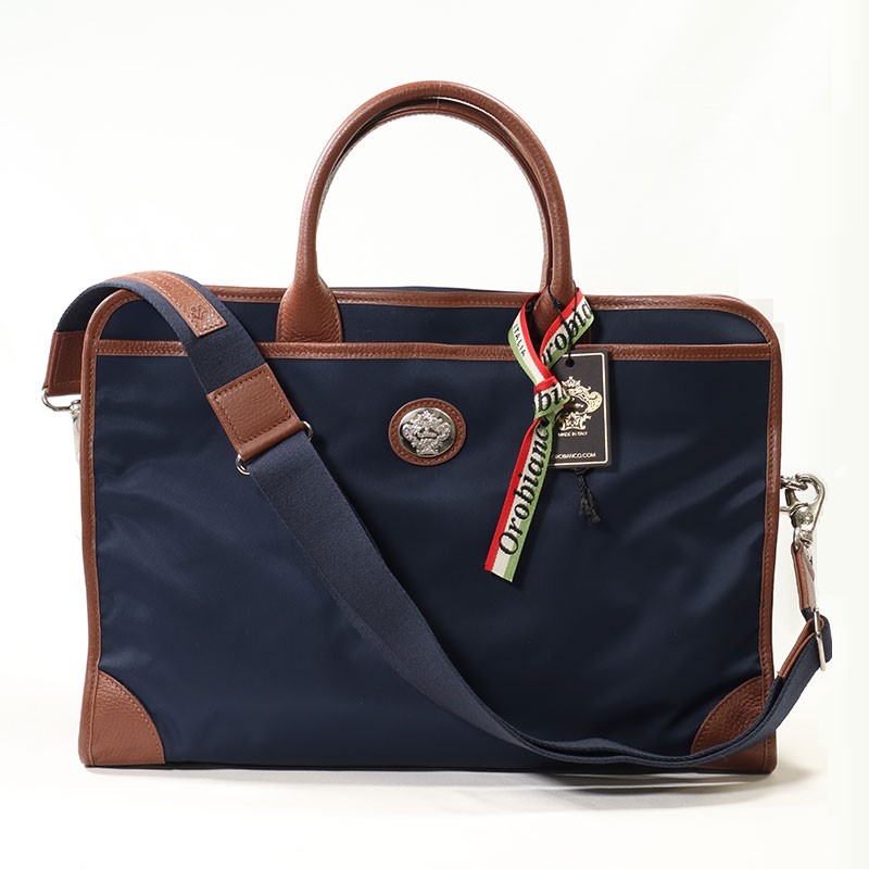 楽天市場】ブリーフケース ネイビー ブラウン メンズ オロビアンコ