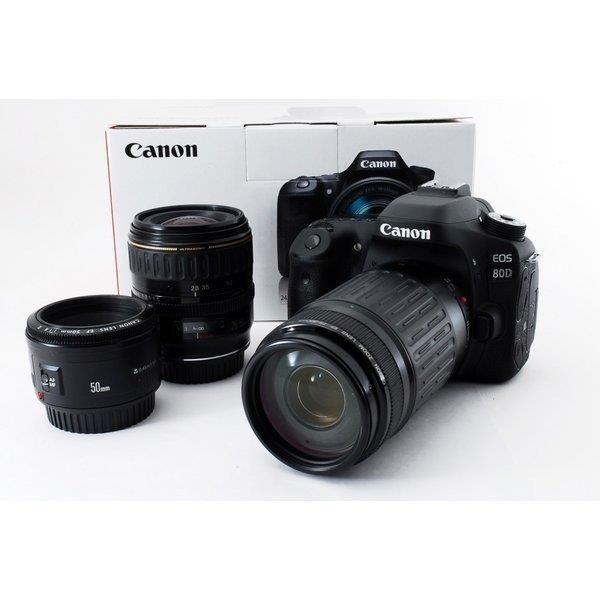 楽天市場】【中古】 キヤノン Canon EOS 80D 単焦点&標準&望遠トリプル
