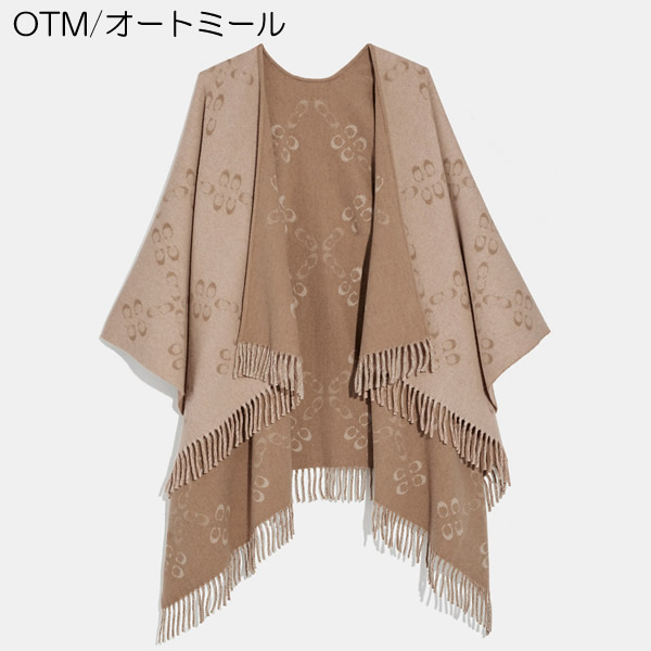 楽天市場】COACH コーチ ポンチョ ストール 大判 厚手 ウール