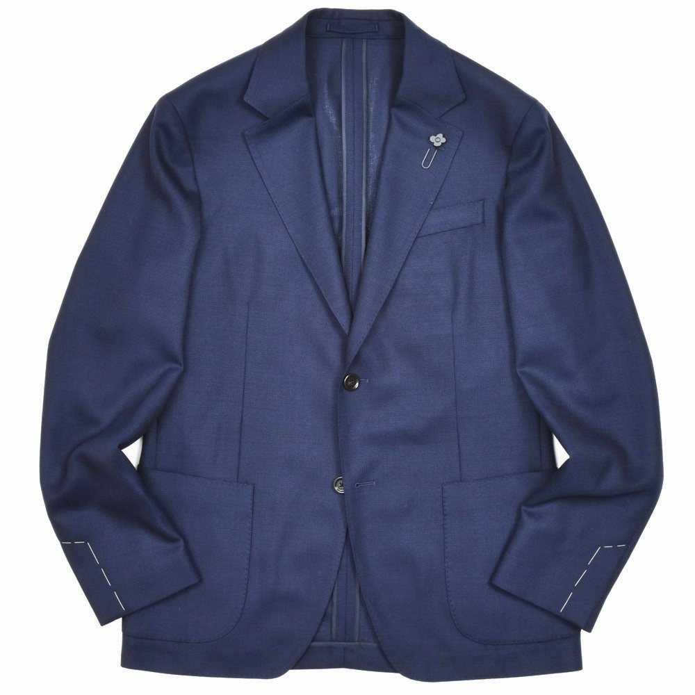 美品LARDINI ネイビー ポップサック ウール ジャケット サイズ48