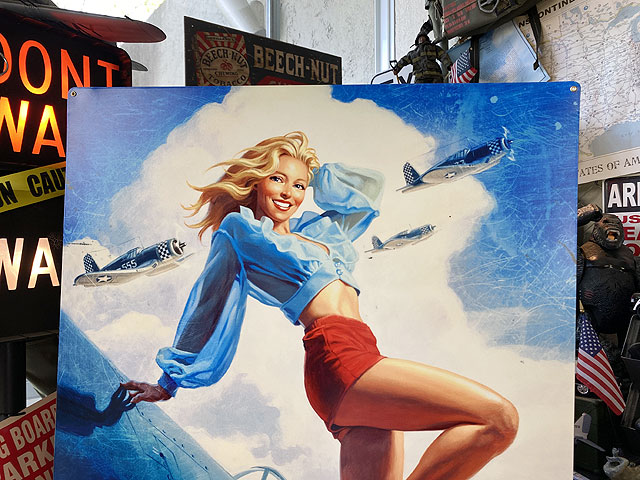 楽天市場】☆稀少な絶盤品☆ ド迫力！特大サイズ看板 ピンナップガール