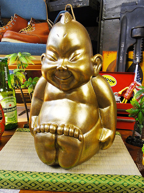 楽天市場】大阪名物ビリケンさんの縁起のええ置物 （Lサイズ） ※ミニ畳