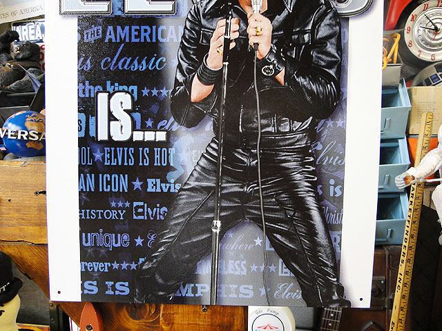 楽天市場】エルヴィス・プレスリー ブリキ看板 Elvis is アメリカン