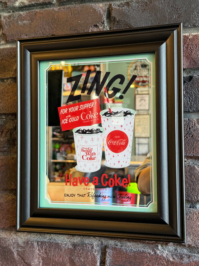 楽天市場】コカ・コーラ ヴィンテージミラーサイン （ZING