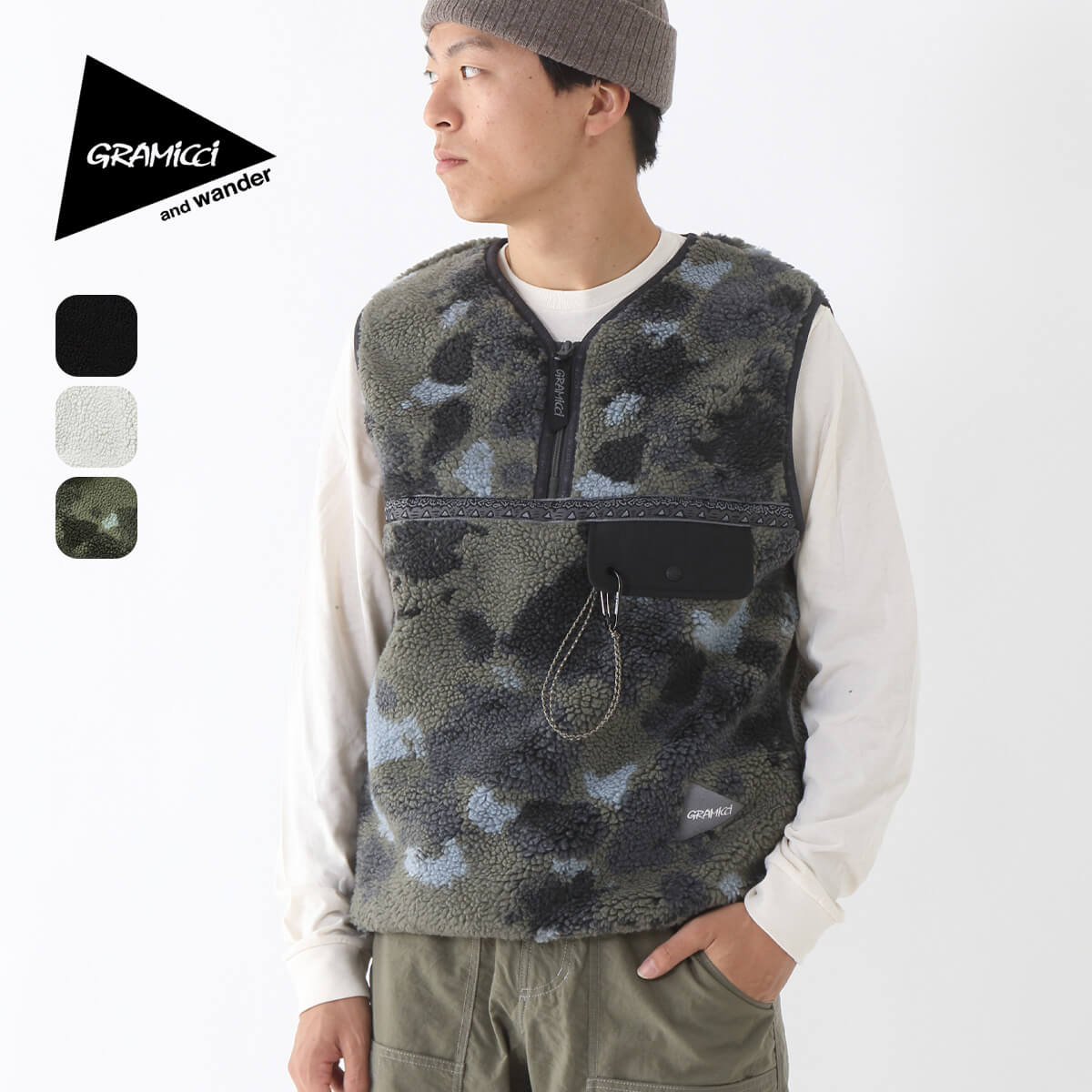 楽天市場】グラミチ×アンドワンダー JQテープフリースベスト GRAMICCI