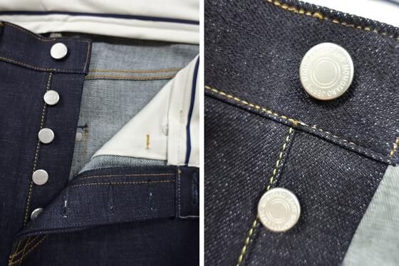 楽天市場】桃太郎ジーンズ14.7オンスデニムスタンダードワイドボタン