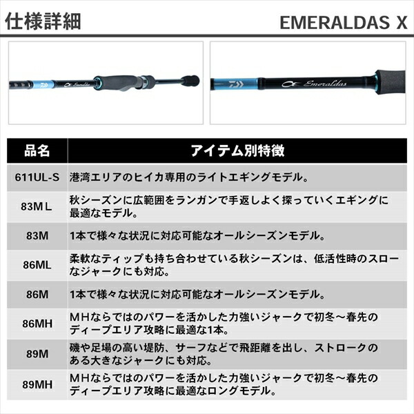 楽天市場】【訳あり】ダイワ エメラルダス X 86M 2019モデル