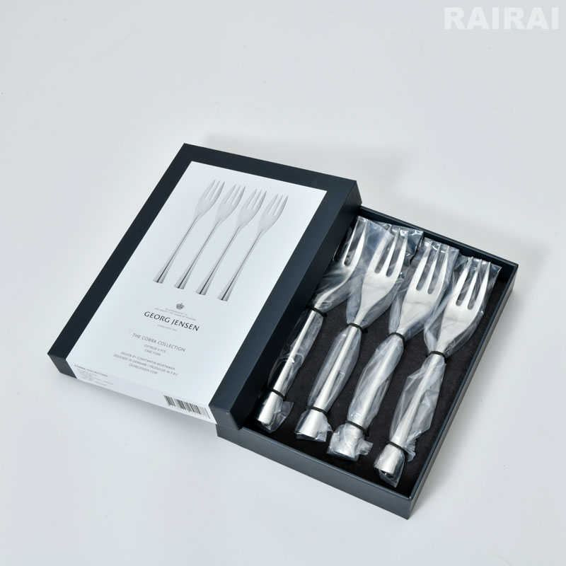 楽天市場】ジョージジェンセン ケーキフォーク 4本セット コブラ