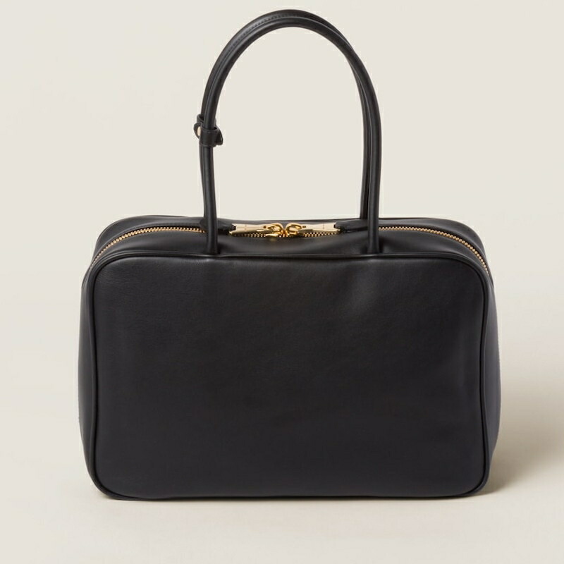 楽天市場】ミュウミュウ MIU MIU レザー ボー バッグ【ブラック