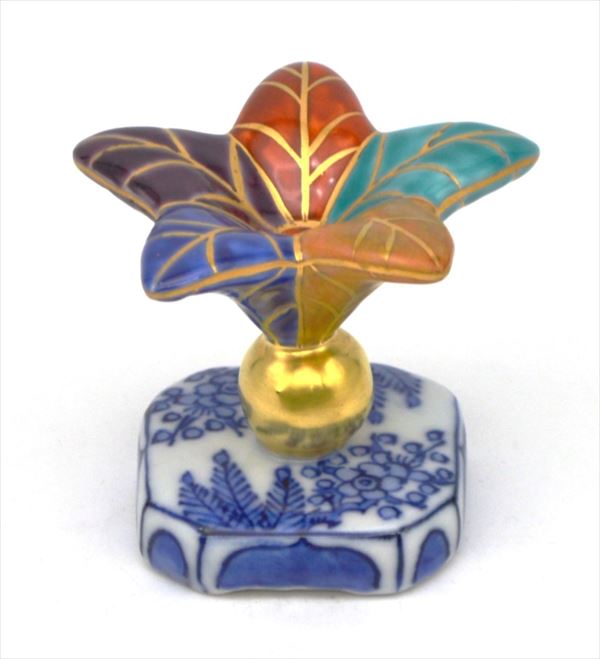 T897 蓋置 『染付 芒の絵』『高野昭阿弥 造』 共箱 茶道具 2026年