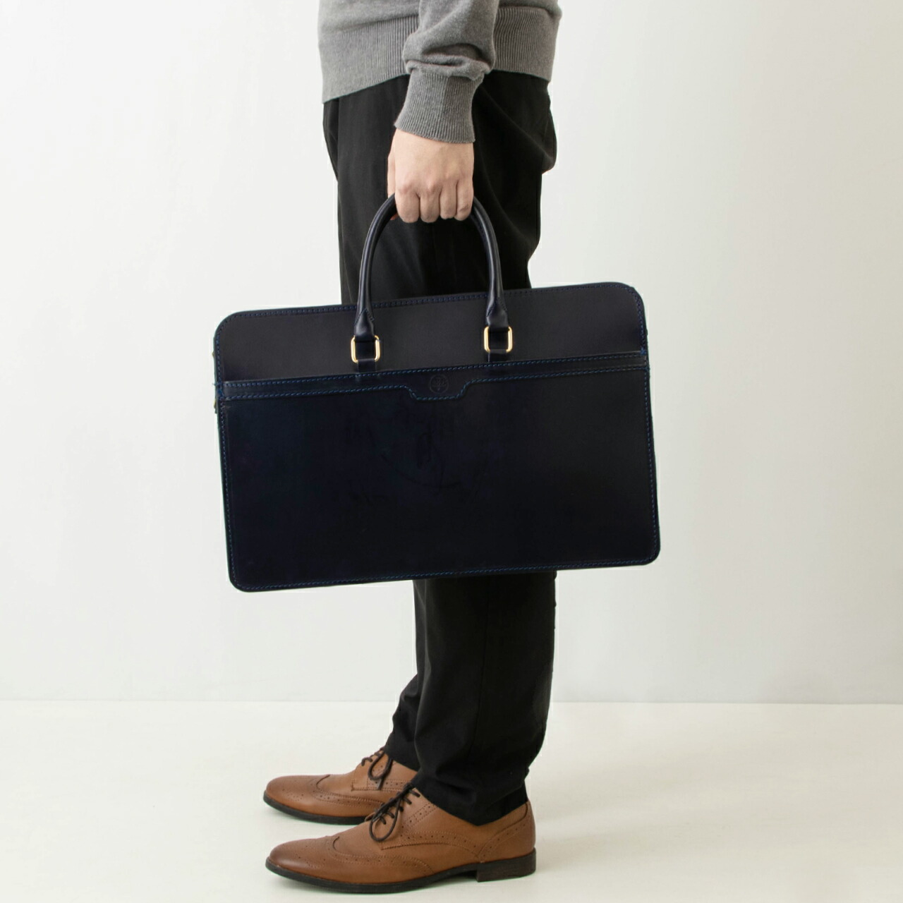 G*H様 グレンロイヤル ブリーフケース 濃紺 パスケース付き ブリーフ