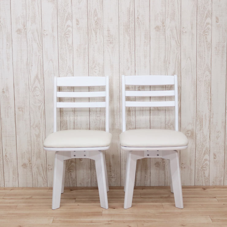 楽天市場】回転ダイニングチェア 2脚セット ホワイト色 白色 kent-ch