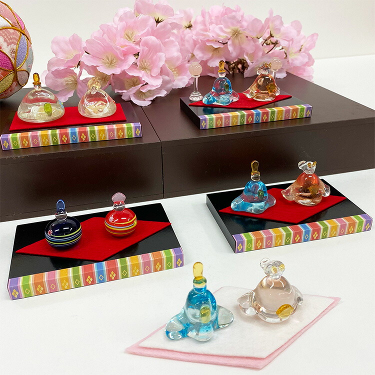 楽天市場】ガラス細工 ミニチュア [オンライン限定 雛飾り ガラス細工