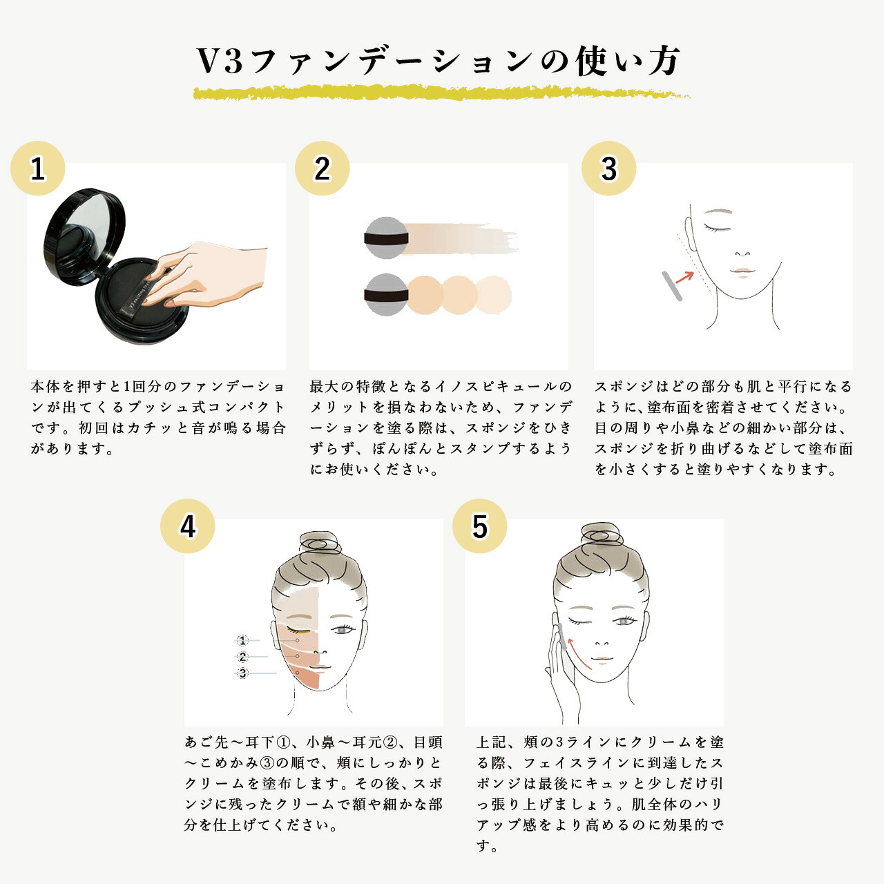 楽天市場】【正規品/公式パンフレット】 V3 ファンデーション
