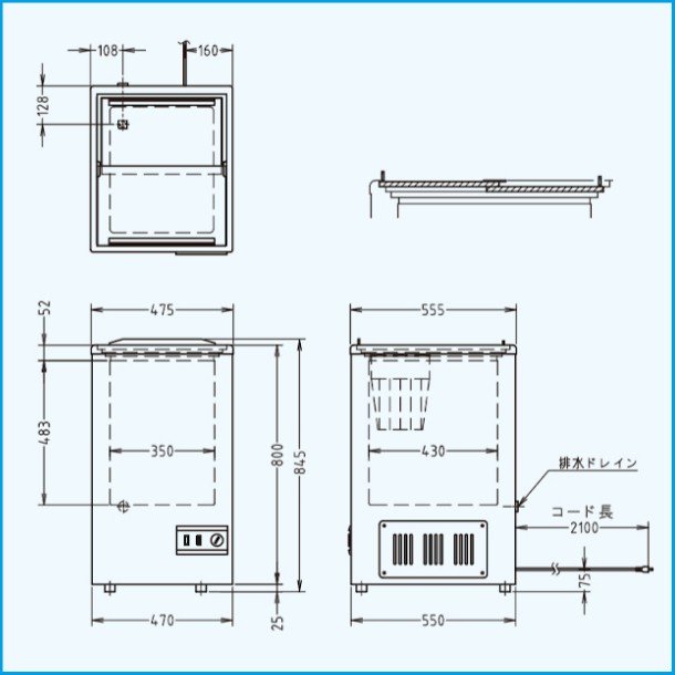 楽天市場】三ツ星貿易 冷凍ストッカー 62L MS-062G スライド型 ガラス